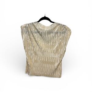 Nordstrom ASTR shimmery plise cream top